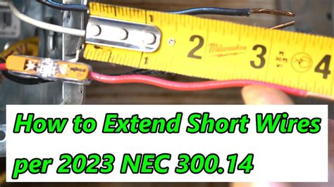 extending wire in nec panel